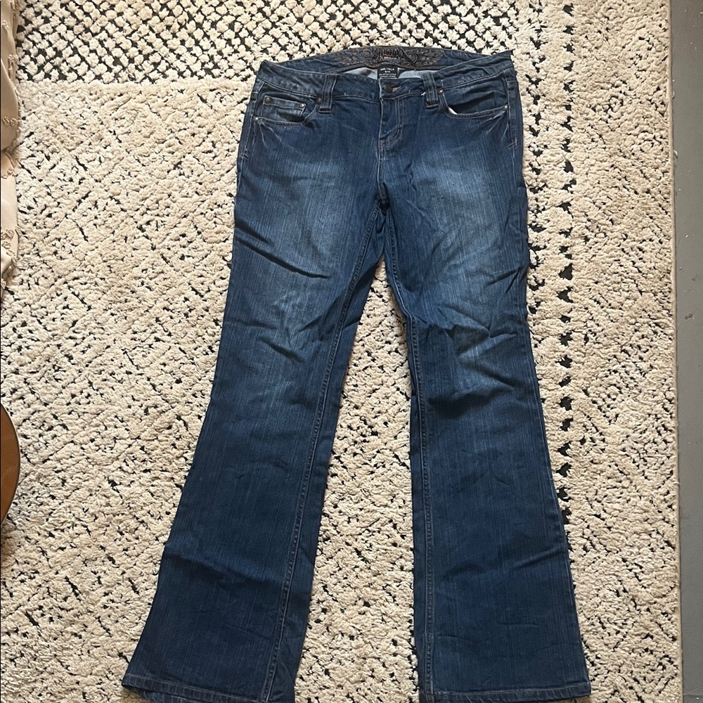 Squeeze Dark Blue Flare Jeans